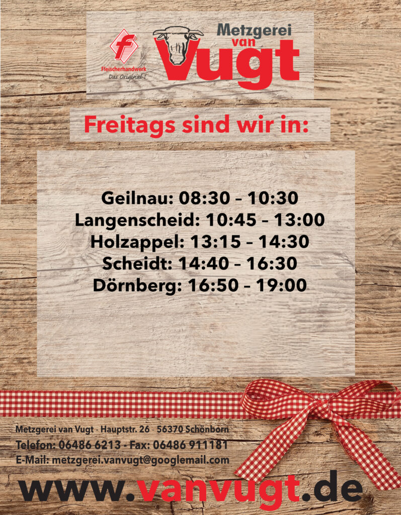 Freitag-1-797x1024 Metzgerei van Vugt – ist in 27 Dörfern im Rhein-Lahn-Kreis präsent